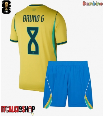 Brasile Bruno Guimaraes #8 Prima Maglia Bambino Mondiali 2026 Manica Corta (+ Pantaloni corti)